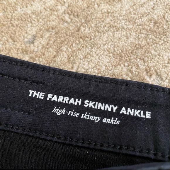 Ag Adriano Goldschmied The Farrah Skinny Ankle High Rise Leatherette Black: 25R - Picture 6 of 12